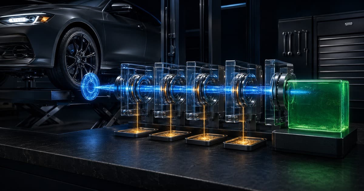 An auto-repair payment moving through visible processing-cost layers