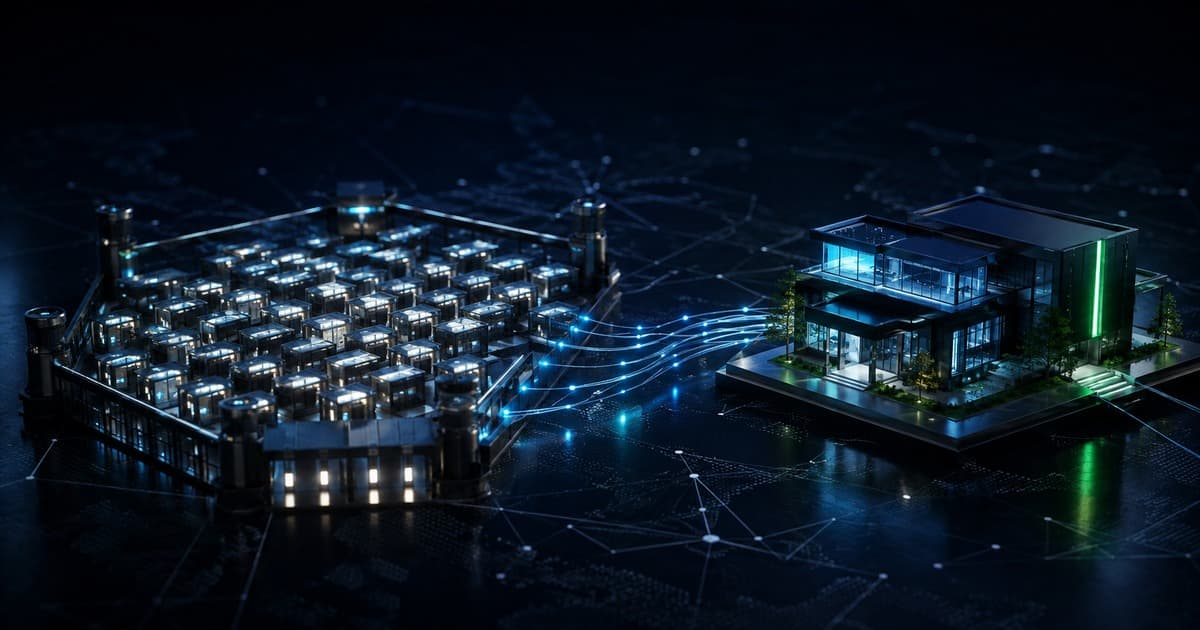 A crowded rented marketplace contrasted with one grounded and connected owned business property