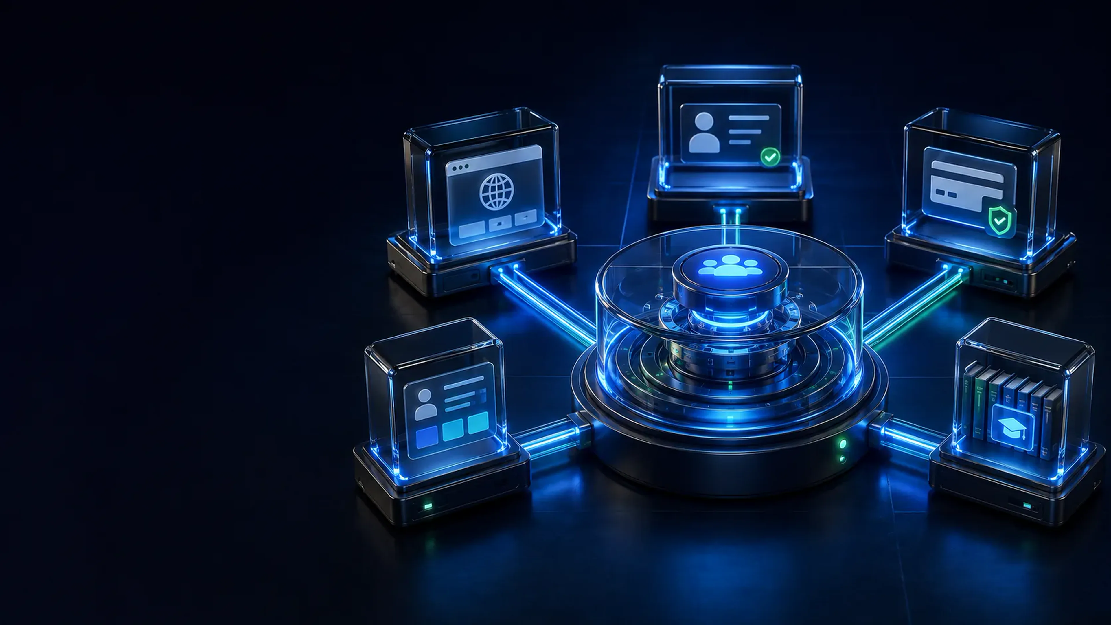 A connected operating system with website, CRM, payment, portal, and course modules