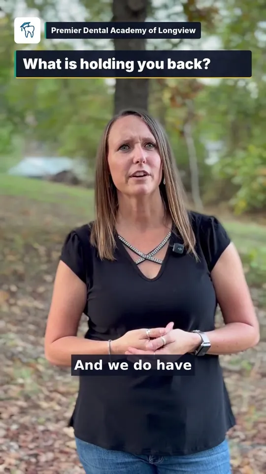 Amanda in the finished Premier Dental Academy video